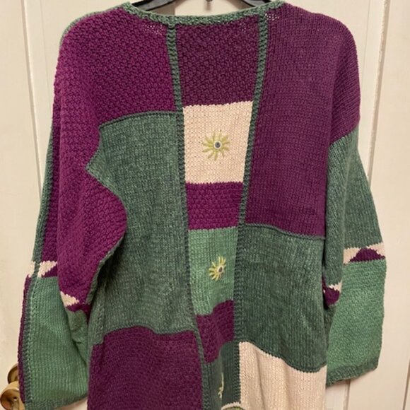 Segrets Sun Prints Hand Knit Vintage Sweater Women's Size Medium - Picture 12 of 13